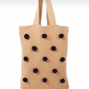 NWOT Verloop knit pom pom tote bag